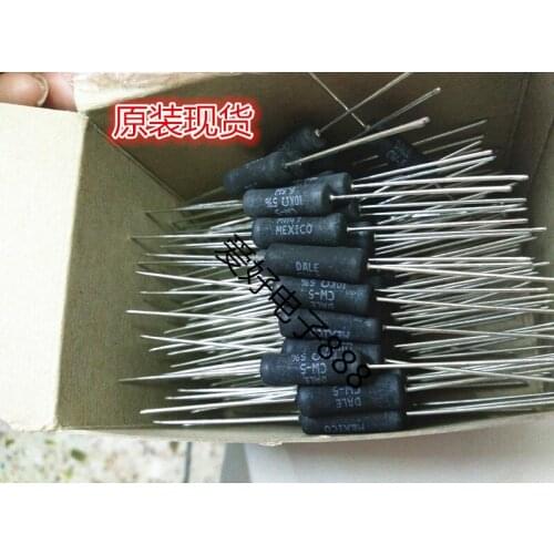 10PCS NEW DALE CW-510KR 5% 6.5W Black wire winding resistance size 7*24MM brand new spot