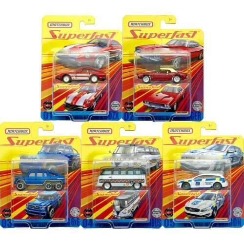 2020 Matchbox 1:64 Car Superfast MERCEDES-BENZ G63 AMG 6X6 VOLKSWAGEN MICROBUS VOLVO V60 WAGON Metal Diecast Model Car