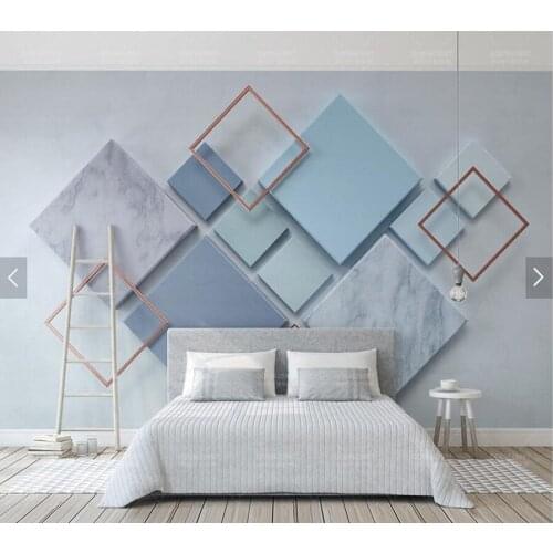 Custom 3d stereoscopic wallpaper, simple geometric diamond mural for living room bedroom TV backdrop home decor wallpaper