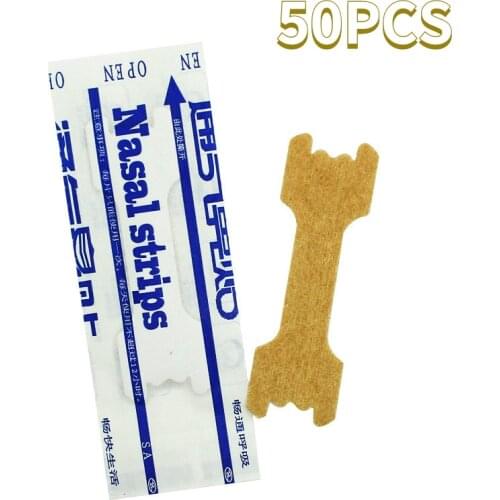 Hot Selling 50 Pieces Anti Snore Strips Easier Better Breathe 55*16 mm Breathe Right Better Nasal Strips To Stop Snoring