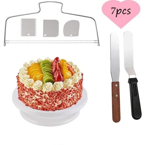 7PCS Piping Tips and Adaptor Silicone Bag Cake Stainless Steel Tulip Icing Nozzle Converter Pastry Decorating
