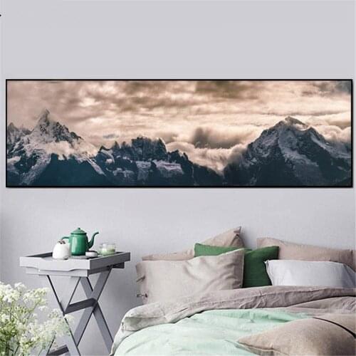 Large size 5D Diamond painting landscape art print mountain Full Square Diamond embroidery Cross stitch 3d Round Diamond mosaic