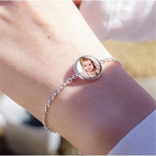 Custom Photo charm bracelet Photo of Your Baby Child Mom Dad Grandparent Loved One Gift for Family Member