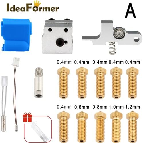 Extruder Print Head Parts Sidewinder X1&Genius Volcano Nozzle Silicone Cover Heat Block Throat Idler Arm Heating Tube Thermistor