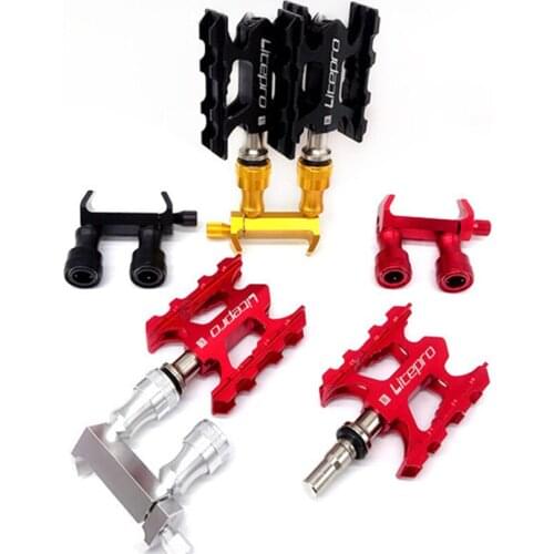 For BROMPTON Bicycle Quick Release Pedal Mounting Seat Folding Bike QR Double Head Saddle Holdler Buckle Parts