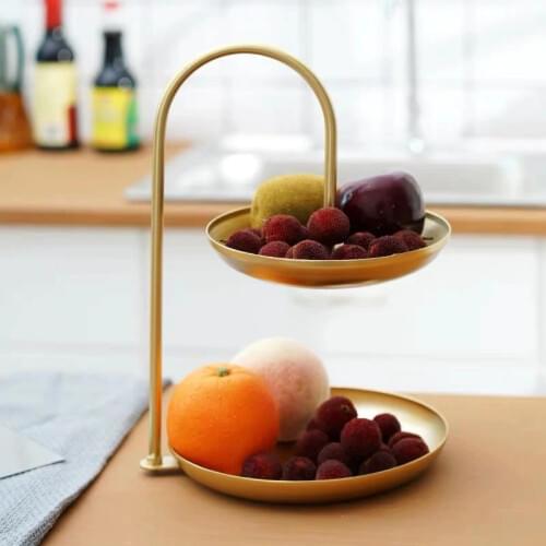2 Layer Snack Rack Fruit Plate Cake Pastry Dish Display Serving Tray Fruit Candy Shelf Cosmetic Jewelry Tray Party Decoration