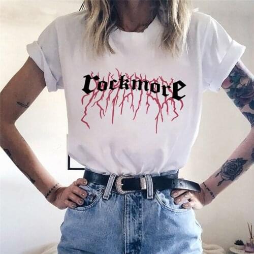 Womens t-shirts Harajuku T Shirt Cool Short Punk Gothic HipHop Women Tshirt Letter Print Summer Vintage Women T-shirt