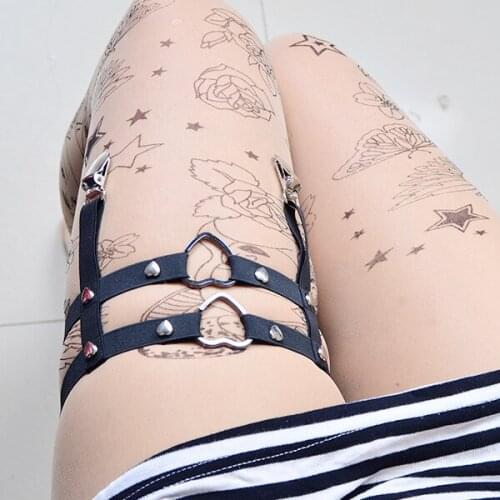 JLX.HARNESS Gothic Sexy Garters Body Harness Lingerie Leg Bondage Harness Belt Stockings Suspenders Sock Garters P0085