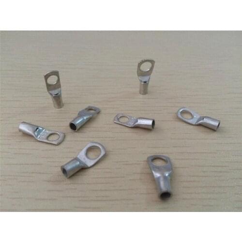 20PCS SC4-4 SC4-5 SC4-6 Copper Cable Lug Kit Bolt Hole Tinned Cable lugs Battery Terminals copper nose Wire connector