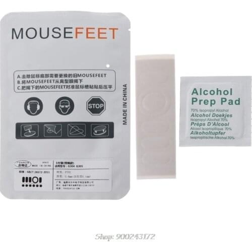 1 Set 0.6mm Thickness Replace White Curve Edge Mouse Feet Mouse Skates For logitech G304 G305 Mouse N18 20 Dropship
