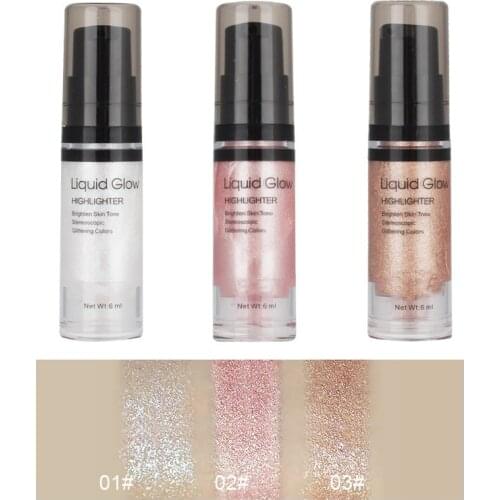 Makeup Face Glow Liquid Highlighter Make Up Gold Liquid Face Eye Concealer Brightener Glow Shimmer Base Bronzer Contour Cosmetic