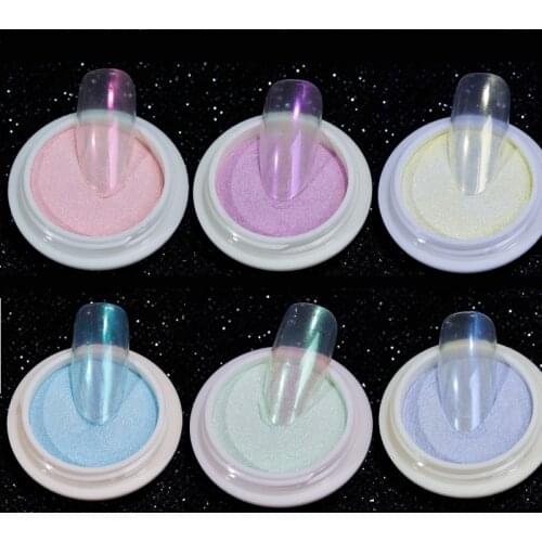 Ice Transparent Mirror Glitter Powder Nail Dust Glitter Magic Dust Pigment Mermaid Powder UV Gel Manicure Nail Art Decorations