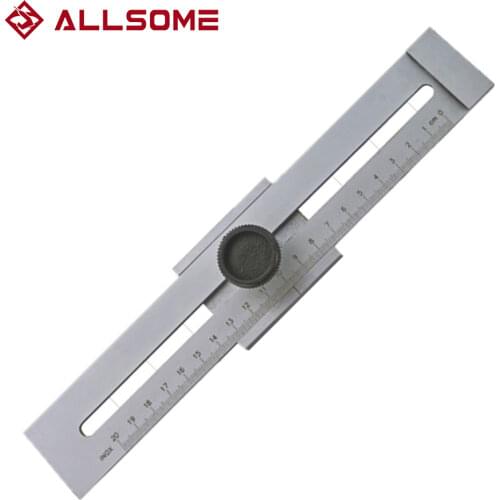 ALLSOME 200mm/250mm/300mm Screw Cutting Marking Gauge Mark Scraper Tool For Woodworking Measuring HT2438-2440