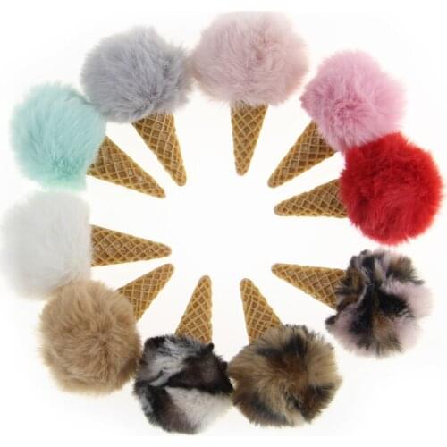 Min order 20pcs/lot color Leopard print fur decoration resin handmade ice cream diy jewelry garment pendant accessory