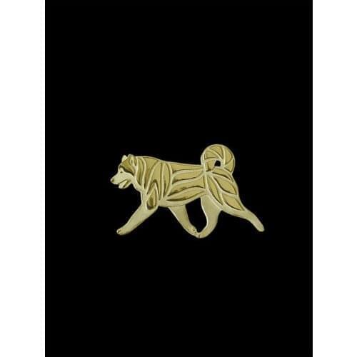 Trendy cute personalized Alaskan Malamute movement brooches fashion jewelry