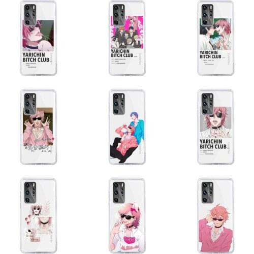 Yarichin bitch Club Phone Case Transparent For Huawei Mate P honor 10 9 8 7 plus lite play 3 4 2s RS a T pro Soft TPU Mobile bag