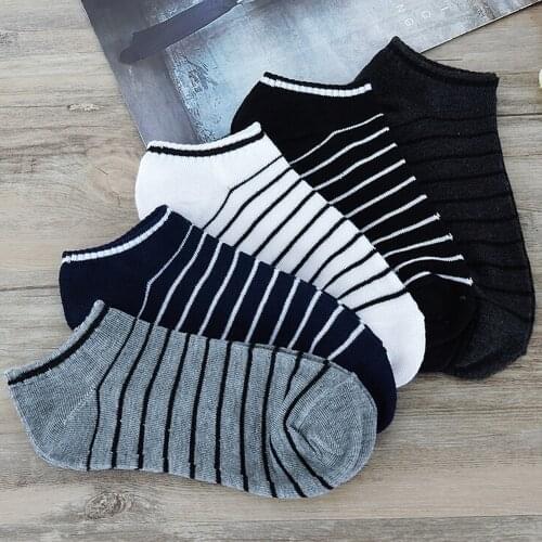 1Pair Cotton Sock Slippers Short Ankle Socks Breathable Casual Running Unisex Comfortable Socks Sport Stripe