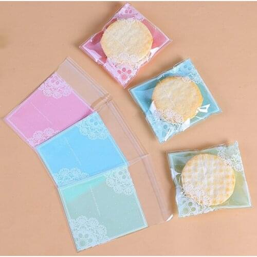 Cookie Bags Self Adhesive Seal Plastic Cookies Bags for Kids Birthday Gifts Wedding Party Decoration 100pcs/lot