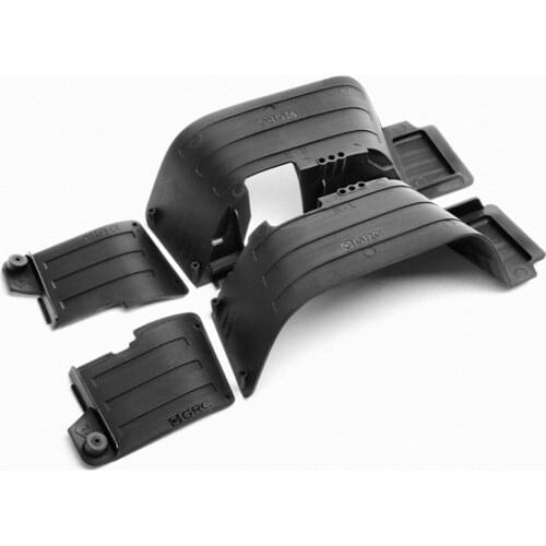 Plastic Black Front Rear Fender Mud Flaps for 1:10 RC Crawler Axial SCX10 II 90046 90047 Car Shell Parts