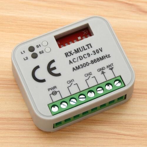 Garage Gate Remote Receiver RX MULTI 300-900MHZ AC/DC 9-30V Receiver For Garage Door Command Gate Control Transmitter