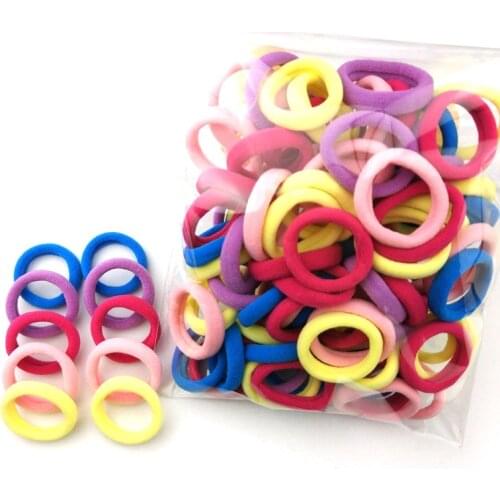 100Pc Girl elastic hair bands Black White Hair accessories 2020 Gum For Hair ponytail Rubber Bands holder gumki do wlosow isnice