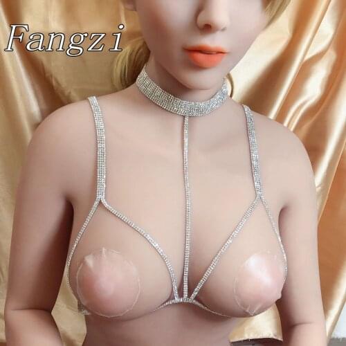 Sexy womens body jewelry bra chain shining crystal bra luxury Rhinestone beach bikini jewelry accessories gifts