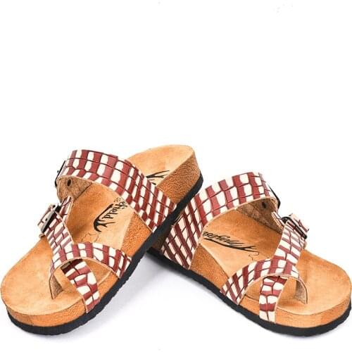 Moosefield Genuine Leather Double Color Flip Flops MD-7MMF New model Summer season