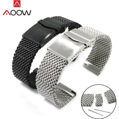 Solid Stainless Steel Milanese Strap 22mm Removable Link Men Replace Bracelet Band for Samsung Galaxy Watch Gear S3 Huawei GT