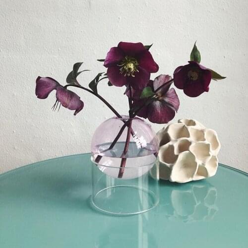 Glass Vase Ball Jarrones Adler Nordic Décoration Home Decor Flower Pot ваза стекло Glasses Vases Decor For Room Decoration