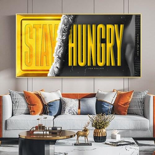 Stay Hungry For Success Bevourself Inspirational Posters Prints Vogue Graffiti Wall Paintings Canvas Art Nordic Decor Pictures