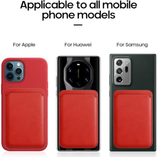 Back Cover For IPhone 12 For Huawei Mini Adsorption On For IPhone 12 For Huawei Wallet Card Slots Card Holder Phone Case New