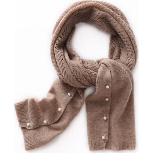 Cashmere Wool Scarf Women Cashmere Knitted Winter Pashmina Scarf Hollow Cable Cardigan Summer Sunscreen Air-conditioned Shawl