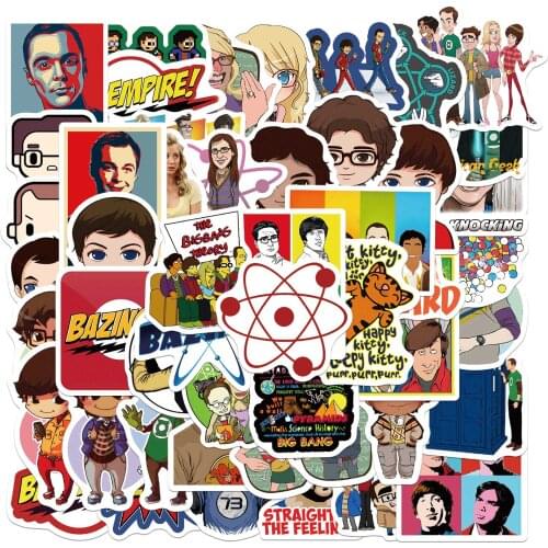 10/50pcs TV Sereies The Big Bang Theory Stickers For Laptop Luggage Motorcycle Suitcase Skateboard PVC Decals