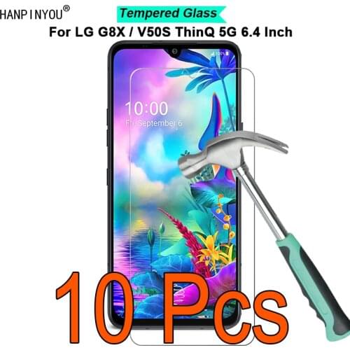 10 Pcs/Lot For LG G8X / V50S ThinQ 6.4" 9H Hardness 2.5D Ultra-thin Toughened Tempered Glass Film Screen Protector Guard