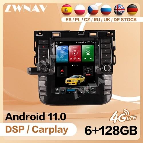 6+128G Tesla Carplay Radio Receiver For Jaguar XF 2016 2017 2018 2019 Android 11 Player Video GPS Head Unit Auto Audio Stereo