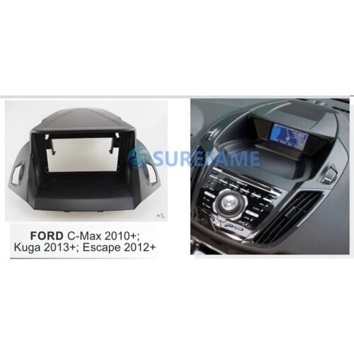 9 inch Car Fascia Radio Panel for FORD C-Max Cmax 2010+; Kuga 2013+; Escape 2012+ Dash Kit Install Facia Console Bezel Plate