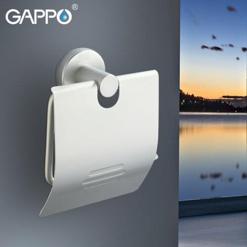 GAPPO Paper Holders Space Aluminum Toilet Paper Holders Wall Mounted Accessories Bathroom Paper Roller Bars Toilet Holders