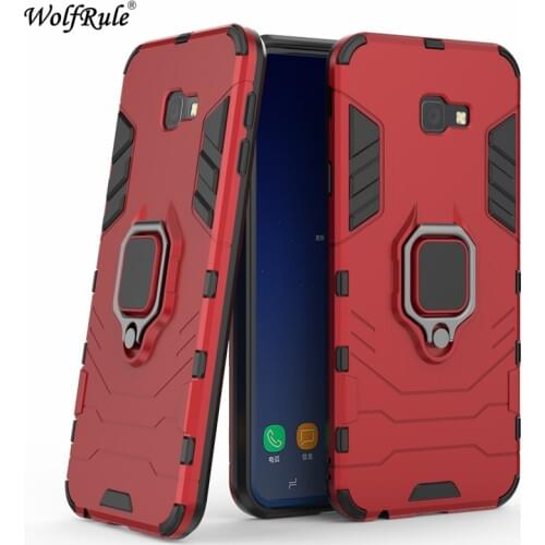 Car Holder Magnetic Case For Samsung Galaxy J4 Plus Case 6.0" 3-In-1 Durable Ring Stand Cover For Samsung J4 Plus Funda SM-J415