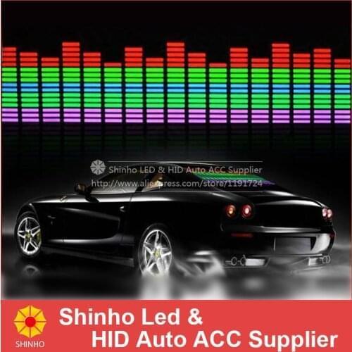 90*25 cm 5 Colour Music Rhythm EQ Car Sticker Music Equalizer on Car Windshield LED Sound Music Activated EL Sheet Glue Stickers