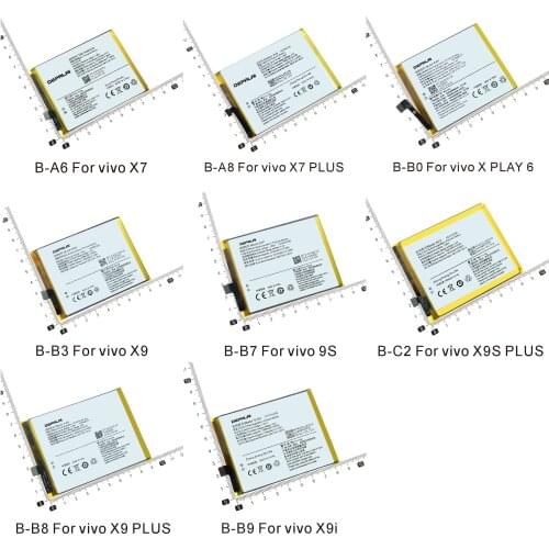 B-A6 B-A8 B-B0 B-B3 B-B7 B-B8 B-B9 Battery For vivo X7 X7Plus X PLAY 6 X9 PLUS X9I Mobile Phone Batteries Replacement Li-ion