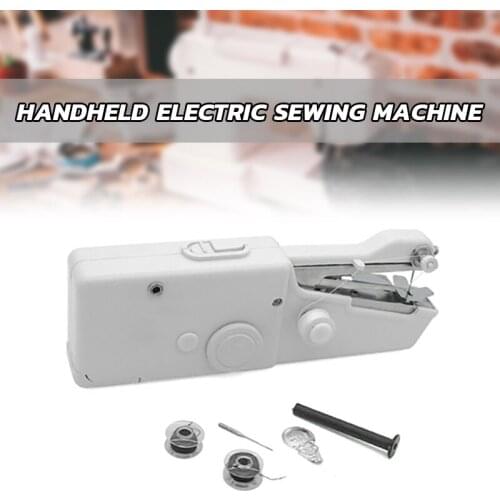 Household Portable Household Mini Hand Sewing Machine Stitch Sew Needlework Cordless Clothes Fabrics Electronic Sewing Machine