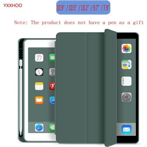 Pencil Holder for iPad 10.2 Case for iPad 9.7 7th 8th Generation Pro 11 2020 Air 3 10.5 Mini 5 iPad Air 4 10.9 Funda Capa