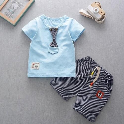 Childrens Wear Boys' Summer Wear 2021 New Childrens Casual Short Sleeve T-Shirt Suit