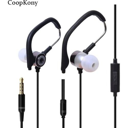 Hook Running Earphone Wired in-Ear Bass earphone Sports Earphones Best Cool headset MIC earphone fone de ouvido for Smartphone