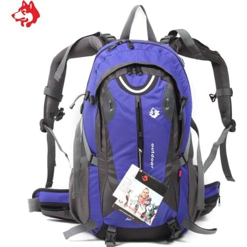Hot sale 35L Orange/Red/Green/Blue/Navy hiking camping walking bag anti-tearing nylon outdoor climbing bag