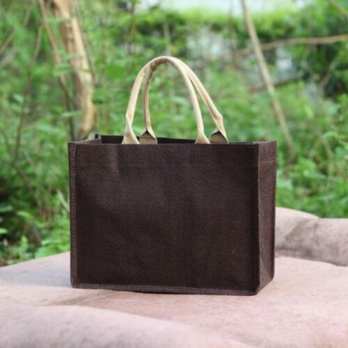 Jute Burlap Tote Large Reusable Grocery Bags with Handles Women Shopping Bag Beach Travel Storage Organizer H9ED