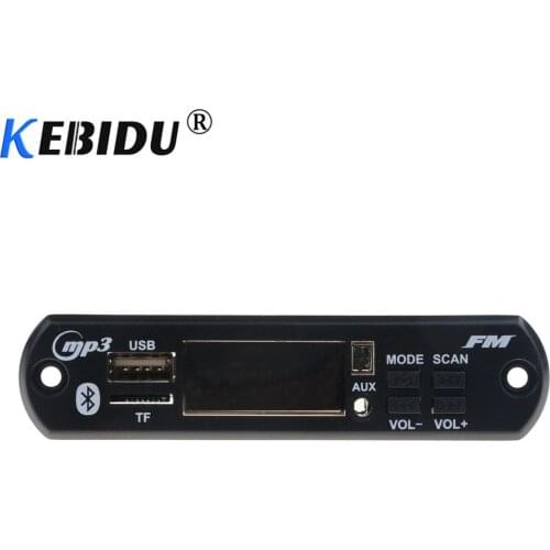 Kebidu 5V 12V Bluetooth 5.0 MP3 Decoder Board Audio Module For Car Remote Music Speaker Car Vehicles MP3 USB FM TF Radio Board