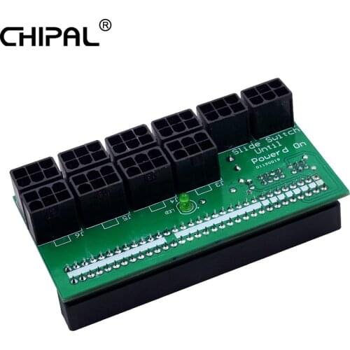 CHIPAL Power Module Breakout Board For HP 1200W 750W 10 Ports 6Pin Power Connector ATX TAT 64Pin to PSU GPU Graphics Card