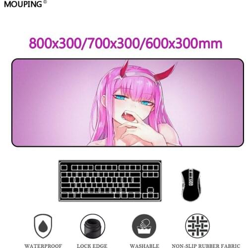 Mausepad Anime Girl Kawaii Mouse Pad 02 Pink Gamer Accessories Gamer Keyboard Carpet Computer Space Mat 800x300 Rug DropShipping