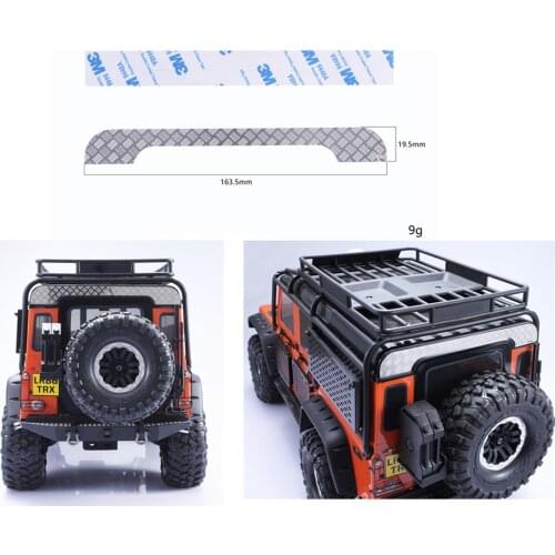 Metal Rear Roof Trim Panel for Traxxas TRX4 TRX-4 Land Rover Defender D110 Stainless Steel RC Car Guard Ornamental Plate